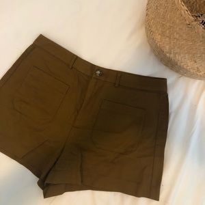 Madewell Brown Cotton / Linen Safari Shorts